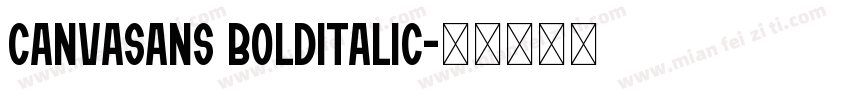 CanvaSans BoldItalic字体转换